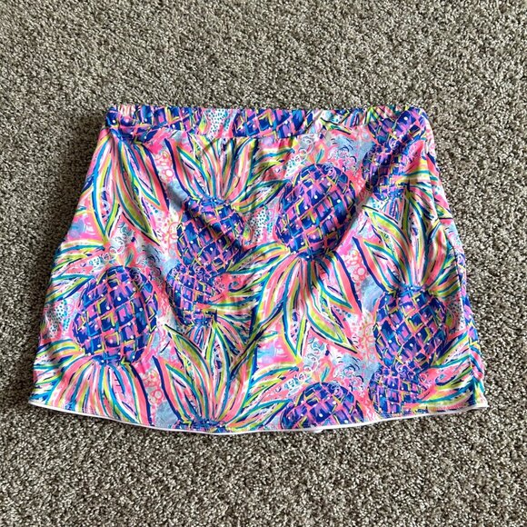 Lulu B Womens Sz Large Pineapple Print Casual Skort Multicolor - Picture 2 of 9